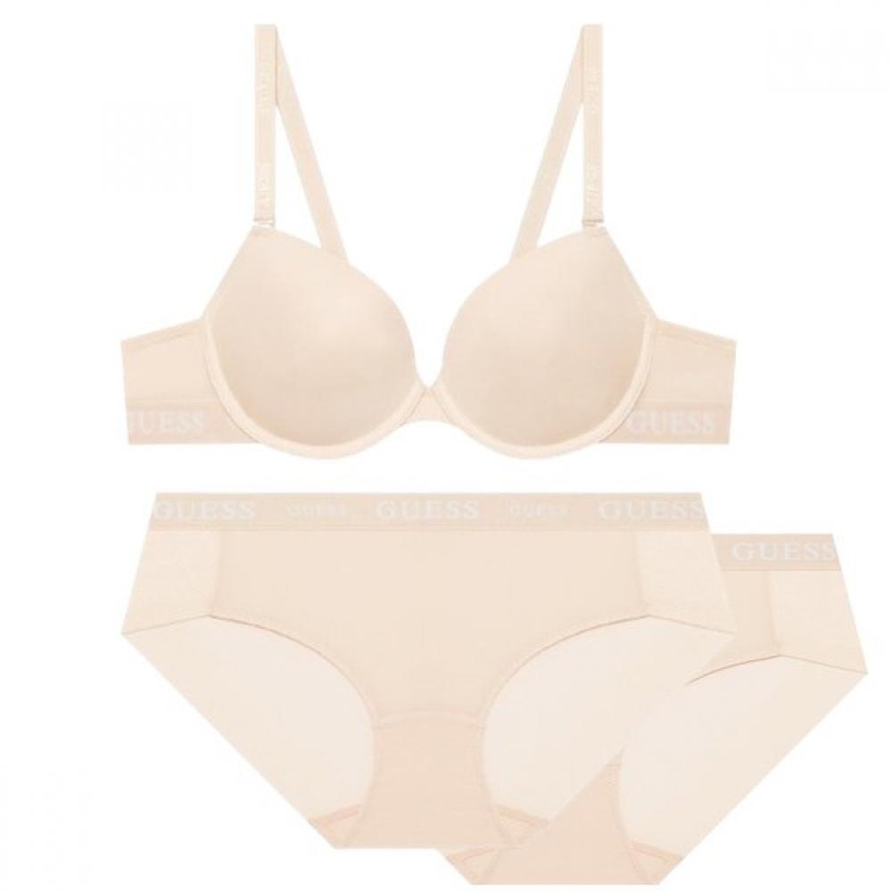 Guess Underwear Tonton Band Wire Bra 1pc + Panty 2pcs Set Gewbr161 Bp161 75A/90