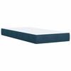 Box Spring Bed with Mattress Blue 100x200 cm Velvet