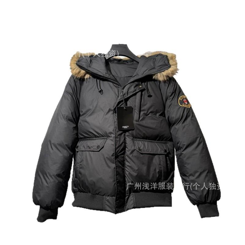 ZAVETTI CANADA Mens Thick Parka Puffer Jacket Faux Fur Hood Winter Warm Casual