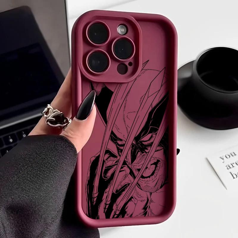 Marvel Wolverine Kunst Handyhülle Für iPhone 17E 11 12 13 14 15 16 17 Pro Max Fundas 17 Air Plus 16e 13 Mini Silikon Rückseite
