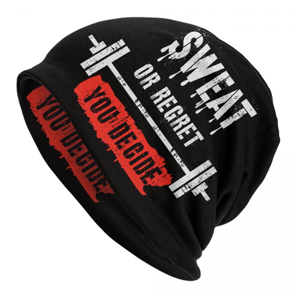 Custom No Pain No Gain Skullies Beanies Caps Unisex Winter Warm Knitted Hat Hip Hop Bodybuilding Fitness Gym Bonnet Hats Cap