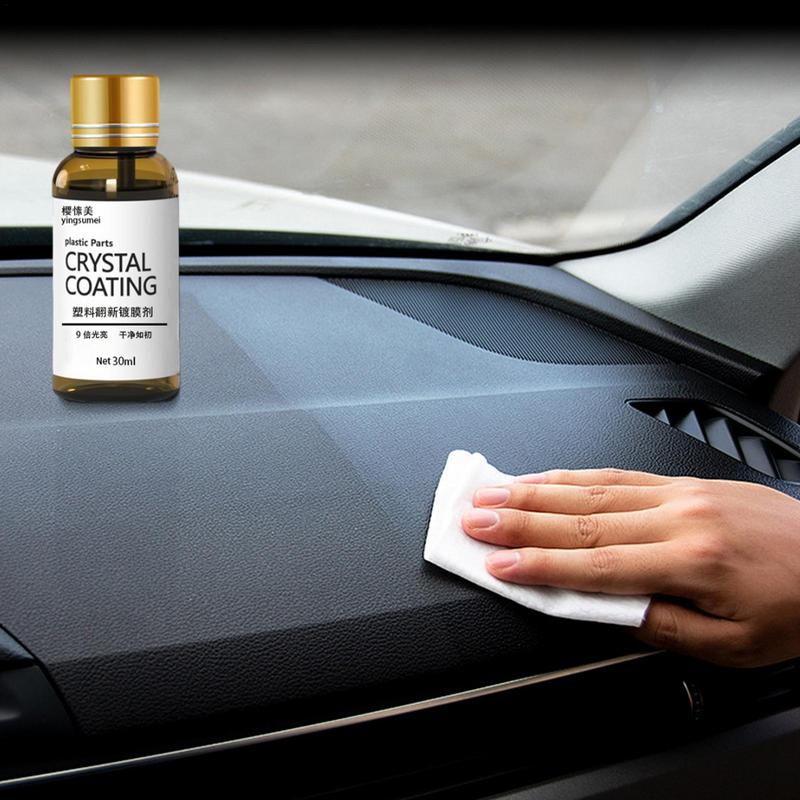30ml Leštidlo na plasty do auta pro interiérové a exteriérové obložení, dlouhotrvající čisticí prostředek, hydrofobní auto povlak, auto