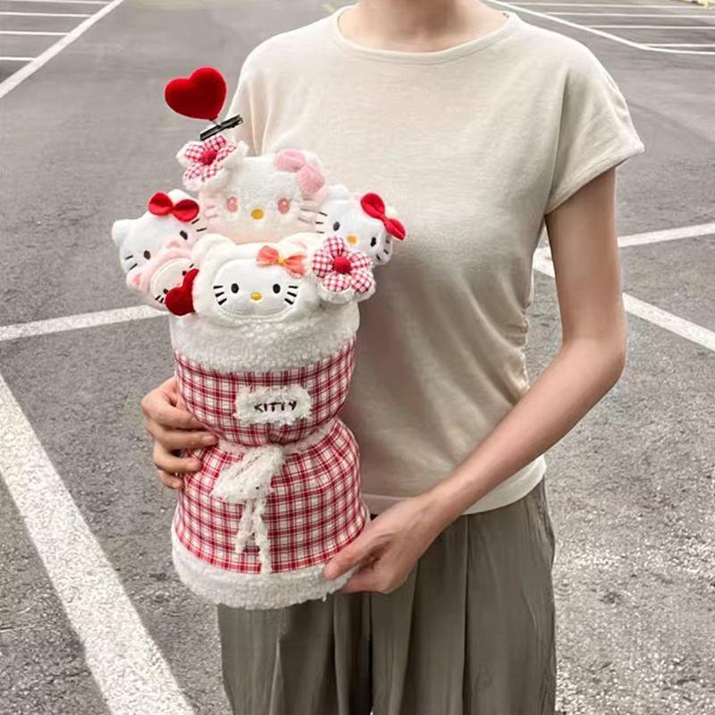 Doll Bouquet Plush Toy Flowers - Cute Gift for Birthday or Graduation, Best Friend or Girlfriend