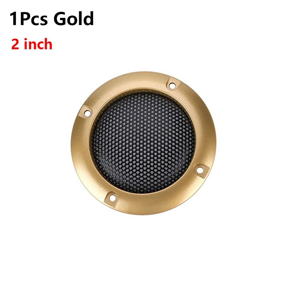 2Pcs Black Gold Silver Speaker Protective Grill Decorative Speaker Mesh Circle  Audio DIY Decoration
