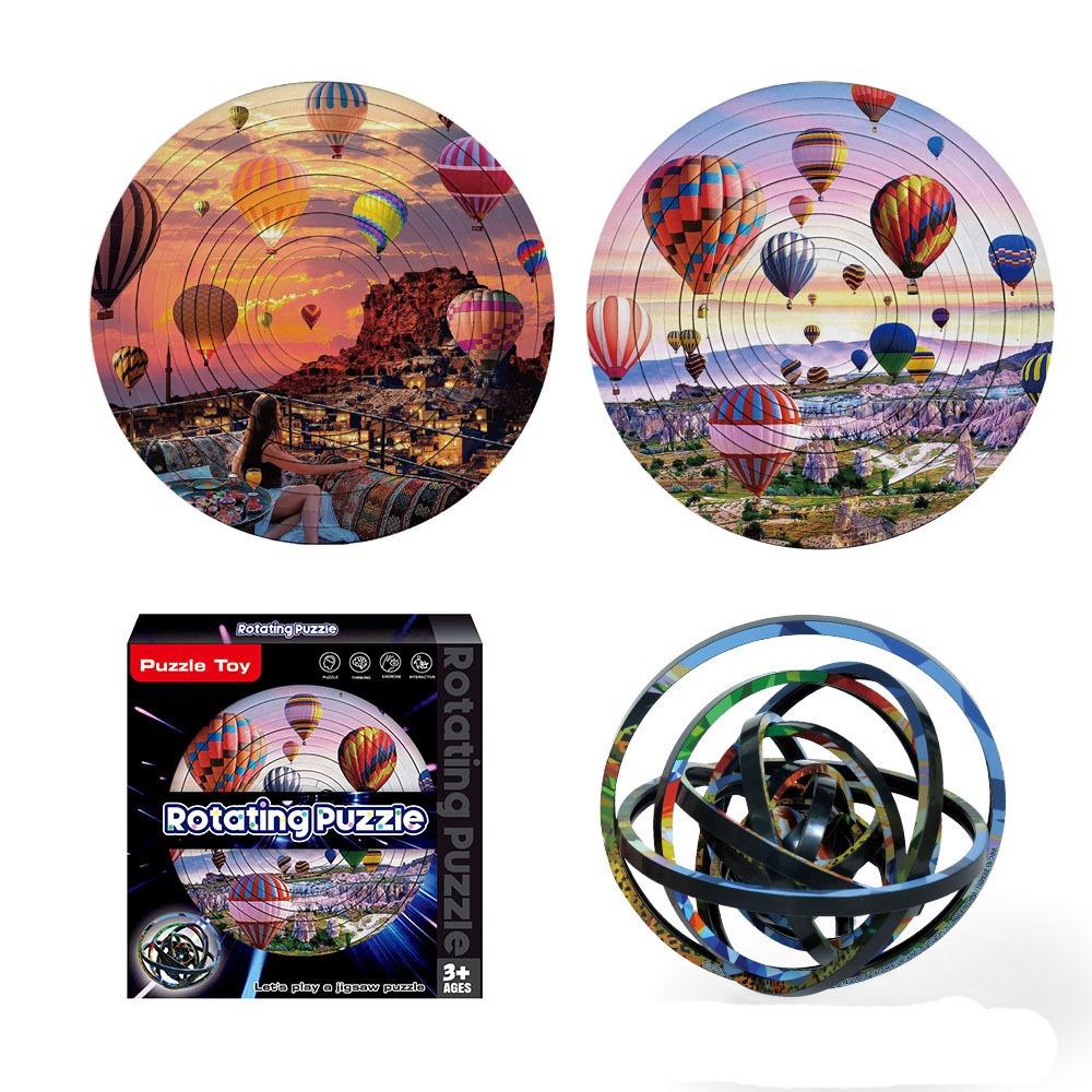 Cat Spinners Ball Jigsaw 360° Rotating Double Sided Rotating Ball Toy 3D Rotating Puzzle  Kids Toys