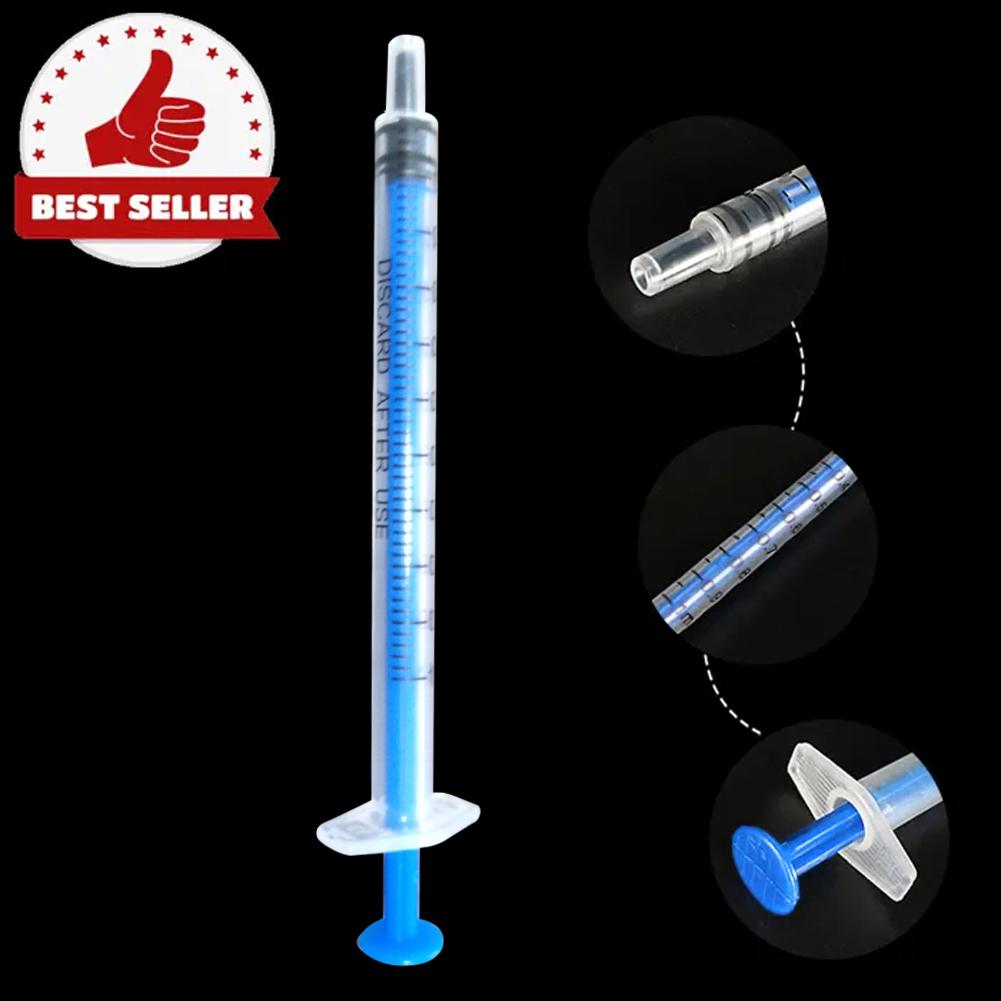10PCS Transparent 1ml Syringe Without Needles For Industrial Adhesives Glue Soldering Plastic Pet Feed Syringe Tool