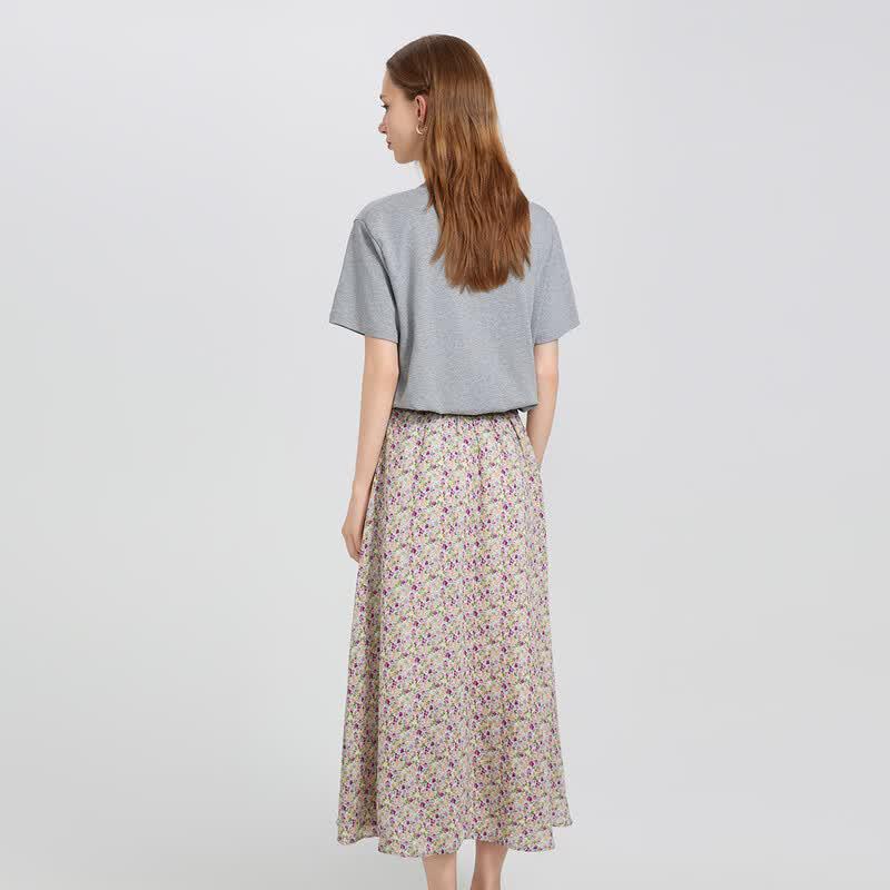 Shetu Floral Print T-Shirt & Skirt Set