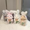 Cute New Style Furry Rabbit Plush Keychain Pendant Cute Little Rabbit Doll Schoolbag Bag Hanging Decoration