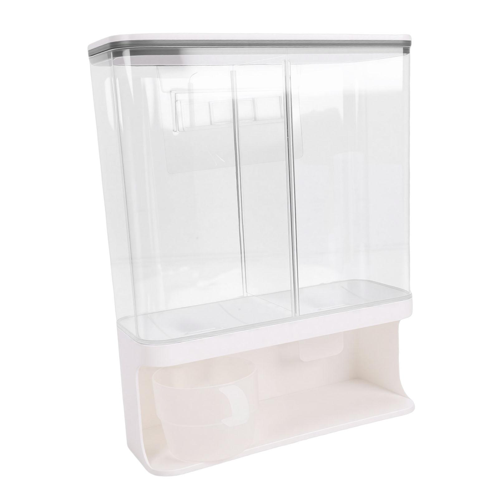 Grain Dispenser Transparent Large Capacity Airtight Cereal Container Dispenser for Beans Rice Dry Food