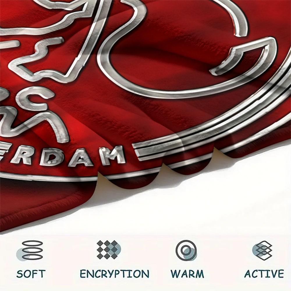 1PC AFC Ajax Patterned Flannel Blanket Suitable For All Seasons for Home Decor Warmth and Comfort Gifts Holiday Present