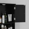 Bathroom Wall Cabinet, Vanity Unit, Doors, Shelf, 2 Drawers, 50.8 x 17.8 x 66 cm, Black