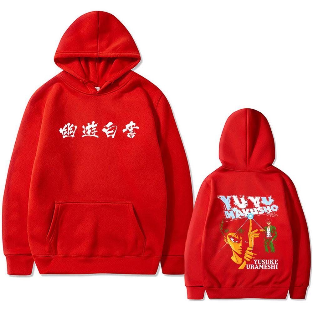 Anime YuYu Hakusho Urameshi Yuusuke Hoodie Unisex Clothing Cartoon Oversized Pullover Hoodies Male Fashion Hooded Tracksuit