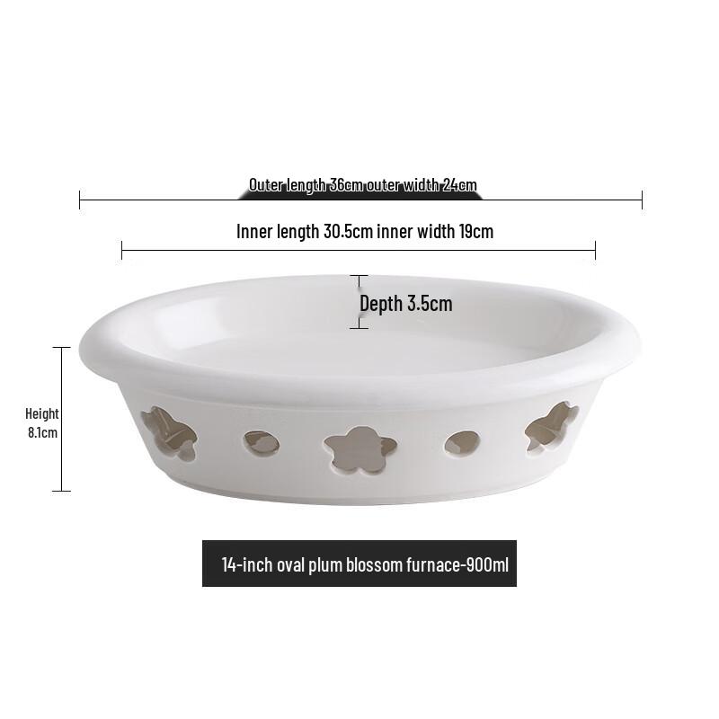 Nordic Ceramic Food Warming Stove with Dish