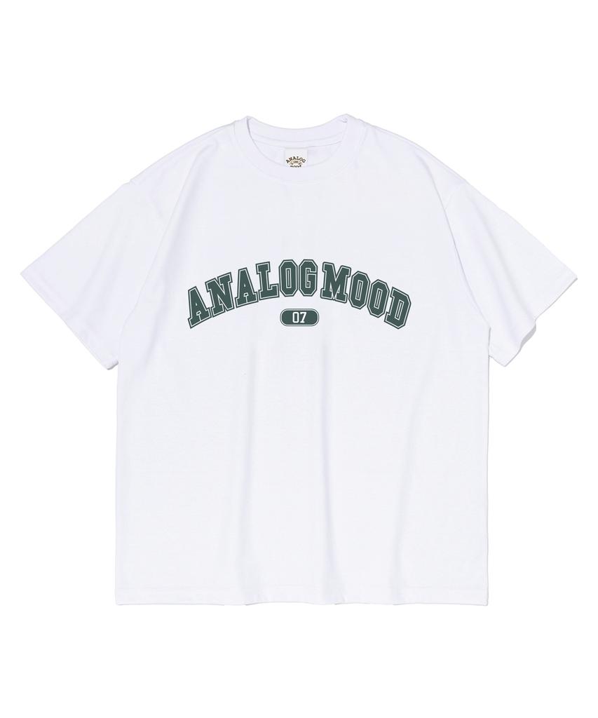 ANALOG MOOD Arch Logo Short Sleeve T-Shirt (White)