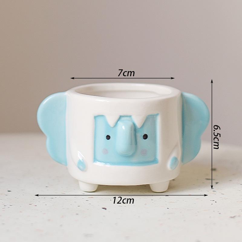 Adorable Animal Ceramic Succulent Pot for Desktop Decoration