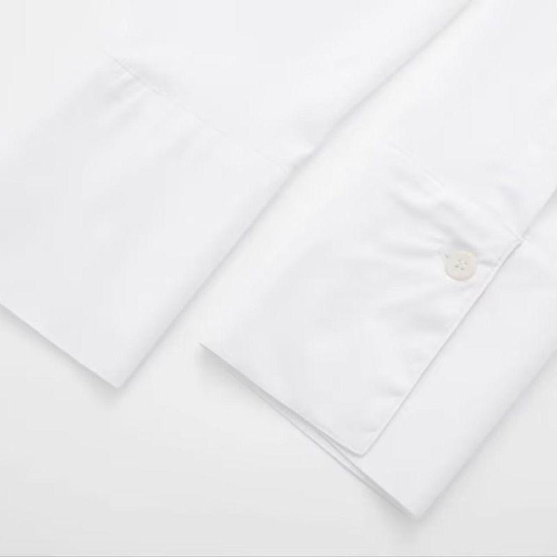 Kaslead New Arrival Women's Fashion Style Fashion Minimalist Waist Trimming Short Poplin Long Sleeves Shirt 2584686