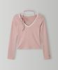 CHERI AUBE Bloom V-Neck T-Shirt - Pink