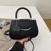 Ladies' Bag, Shoulder Bag, Saddle Bag, Simple and Versatile Handbag, Fashionable Contrasting Underarm Bag, Casual Crossbody Bag