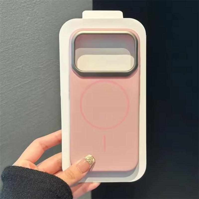 Matte Hard PC Magnetic Phone Case For iPhone 17 Air 16 15 14 13 12 11 Pro Max Plus For Magsafe Blade Lens Shockproof Armor Cover