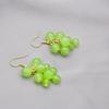 Spring And Summer Handmade Beaded Green Grape Earrings Sweet Soft Sister Fruit Earrings