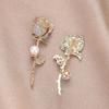 Elegant Gold Color Rose Flower Brooches For Women Alloy  Bouquet Brooch Wedding Coat Dress Decoration Gifts