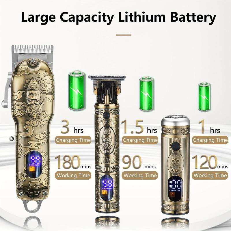 1 Set Verbessern Sie Ihr Haarschnitt-Spiel – Professionelles kabelloses Haarschneide-Set mit LCD-Display – perfektes Geschenk für Männer und Papa!