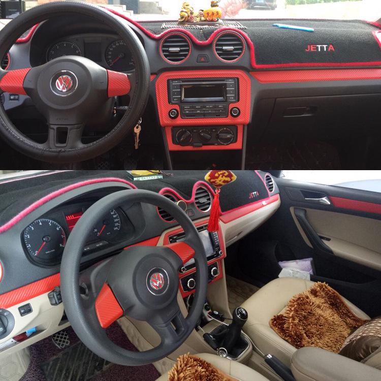 Applicable Carbon Fiber Gear Console Sticker for 2013-2019 Volkswagen Jetta Interior Modification.