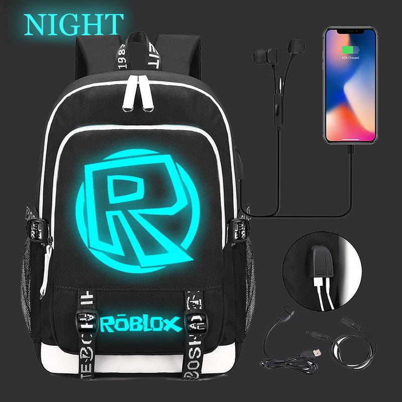 Game Merchandise Luminous Backpack Usb Interface Multi-Function Large Capacity Leisure Travel Bag