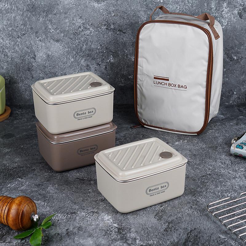 Stainless Steel Lunch Box Set With Bag Portable Sealed Insulated Lunch Box Multi-Functional Bento Box