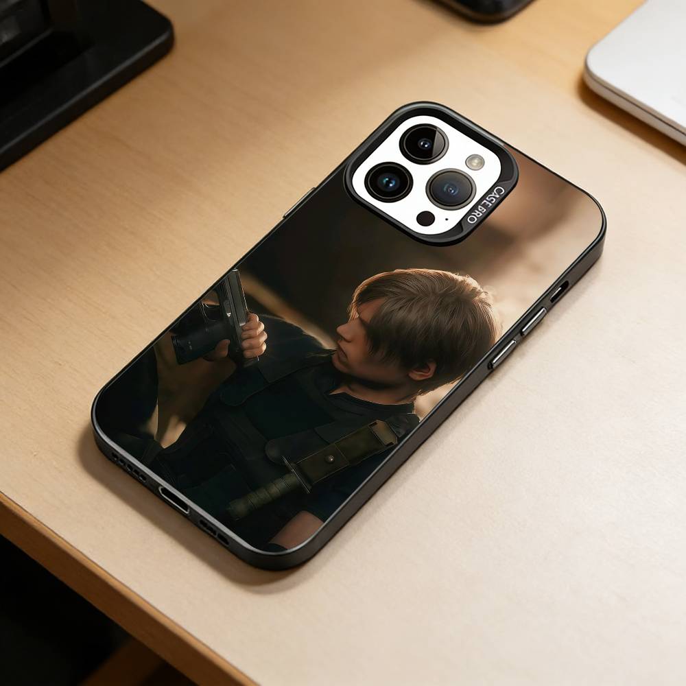 

Leon-S Resident Evil 4 Agent Phone Case For iPhone 17,16,15,14,13,12,11 Plus,Pro Max,XS,Colorful Silver Phone case Funda Cover iPhone16promax