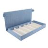 Linen 6 Slots Eyeglasses Case Fashionable Eyewear Display Case Multiple Glasses Case Box for Home Store