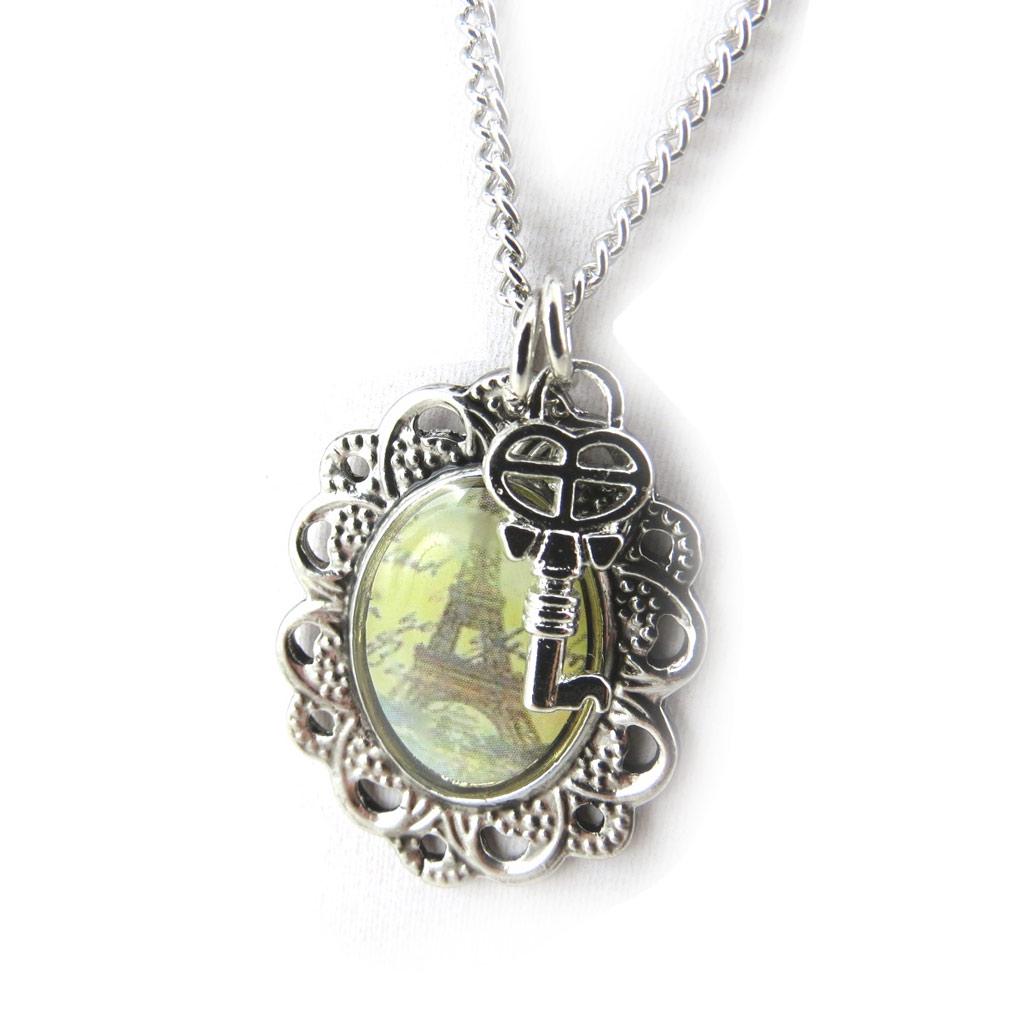 Les Trésors De Lily [N1663] - Designer Necklace 'Eiffel Tower' Yellow Brown Silver