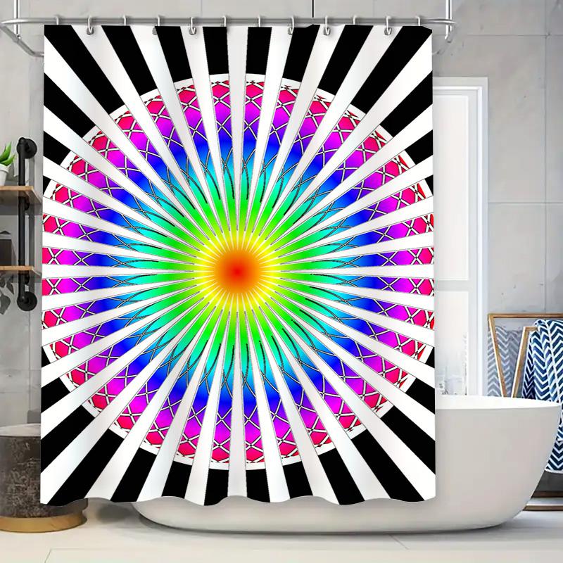 

Green Leaf Shower Curtain Palm Tree Pattern Decorative Waterproof Fabric For Bathroom W60H190(CM)-1 Pcs
