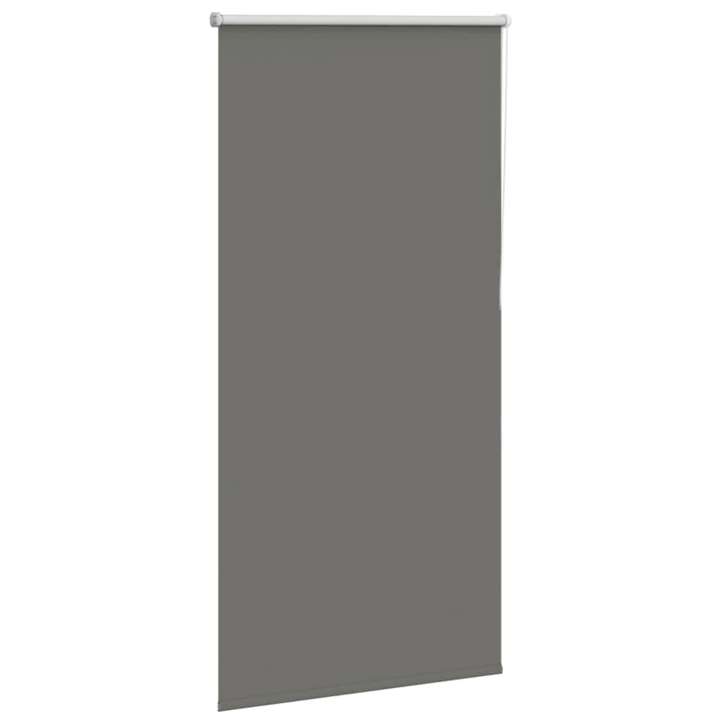 Blackout Roller Blind Grey 80x130 cm Fabric Width 75.7 cm Polyester