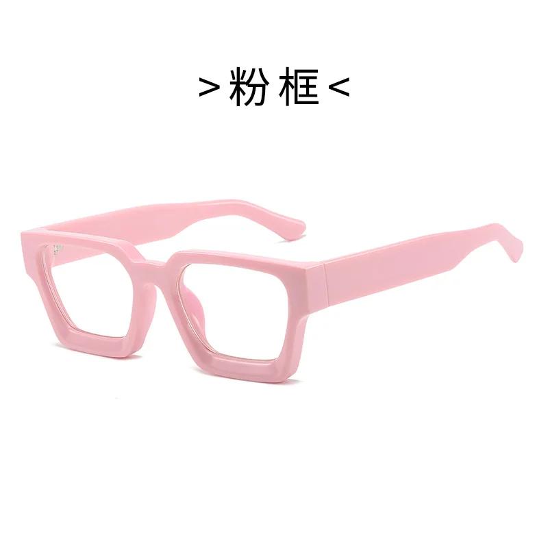 Fashion Square Oversized Anti-blue Light Eyewear Men Vintage Women Trend Clear Optical Myopia Frame Glasses Popular Goggle INS