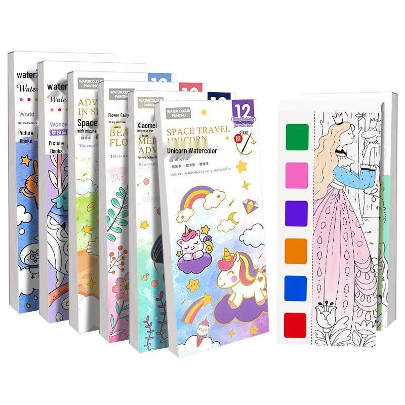 Children's Portable Watercolor and Gouache Doodle Book for Kindergarten