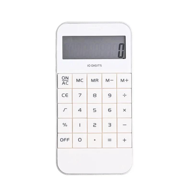 

Student Calculator Ultra Thin Big Button Digit Calculator Energy Saving Impact Resistant Electronic Calculator for School білий