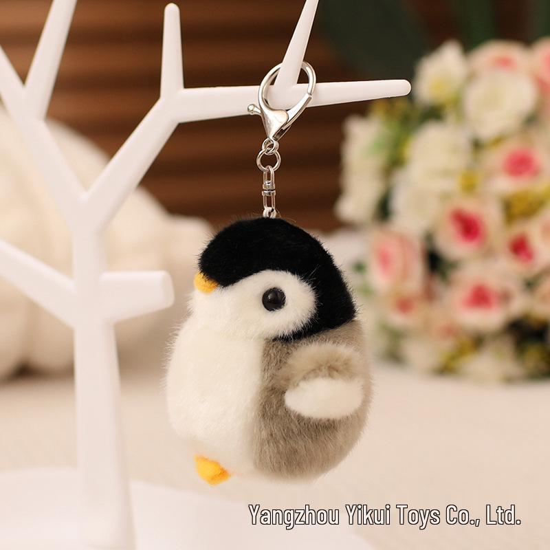 

Penguin Brother & Sister Bib Plush Toy - Kid s Comfort Doll & Gift Pillow 8cm/0.03kg with Metal Clasp