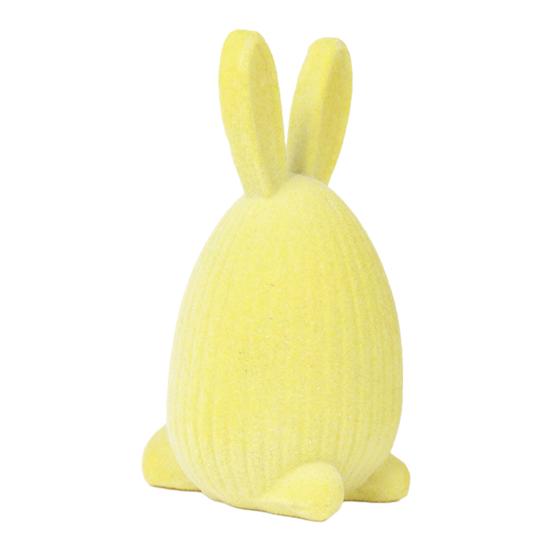 Resin Flocked Easter Bunny Egg Figurine Spring Party Tiered Tray Centerpiece for Tabletop Entryway Home Decor