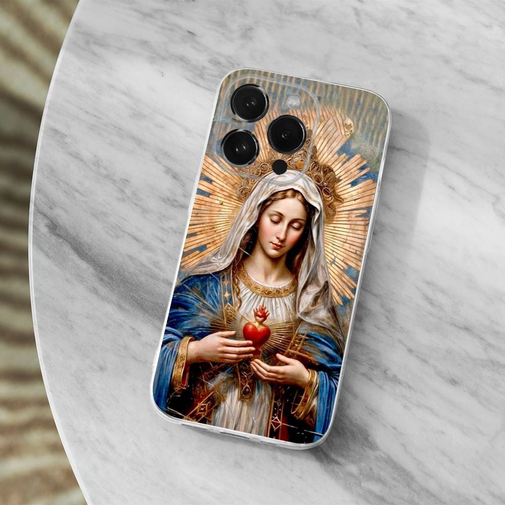 

Virgin De Guadalupe Case For iPhone X,XS,SE,12,15,Pro,17,Plus,11,Max,13,XR,14,16,Mini,Transparent Soft Cover iPhone15