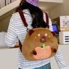 Plush Capyabra Backpack Stuffed Cartoon Doll Bag Storage Bag Capyabra Plush Bag  School