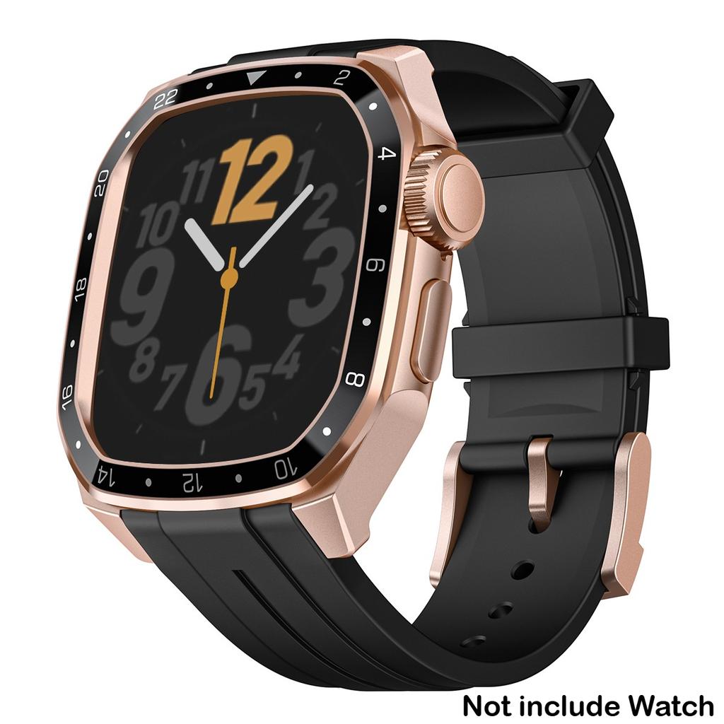 Luxury Carbon Fiber for Apple iWatch Series 11 10 46mm Modification Mod Kit Metal Frame Case for iWatch S11 10 46MM Case Strap