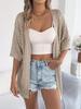Elegant Bohemian Summer Knit Cardigan - Women's Short Sleeve Style