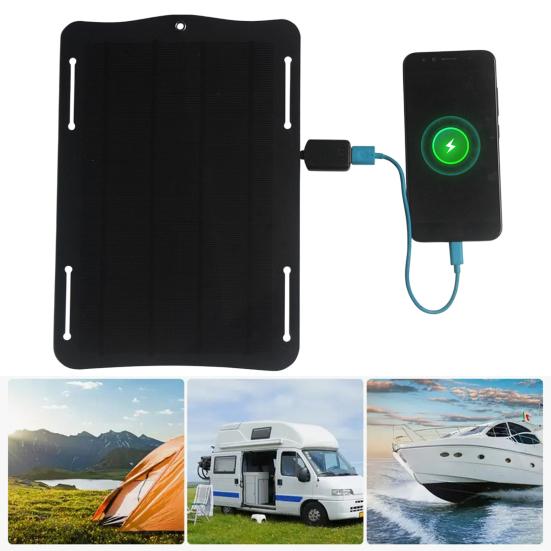 10W 5V Solar Panel Charger with USB Cable High Efficiency Universal Outdoor
