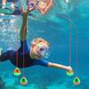 2.5M/1.5M Through Door Dive Ring Funny Swimming Game Aids Dive Door Reusable Underwater Swimming Toys Adults Kids Pool Water Toy