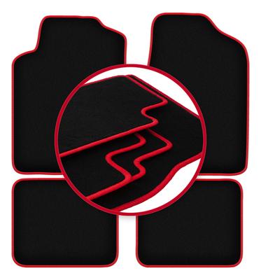 Velour Floor Mats with Red Edge For: Dodge Stratus Sedan (1995-2001)