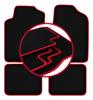 Velours-Fußmatten mit rotem Rand für: Dodge Stratus Limousine (1995-2001)