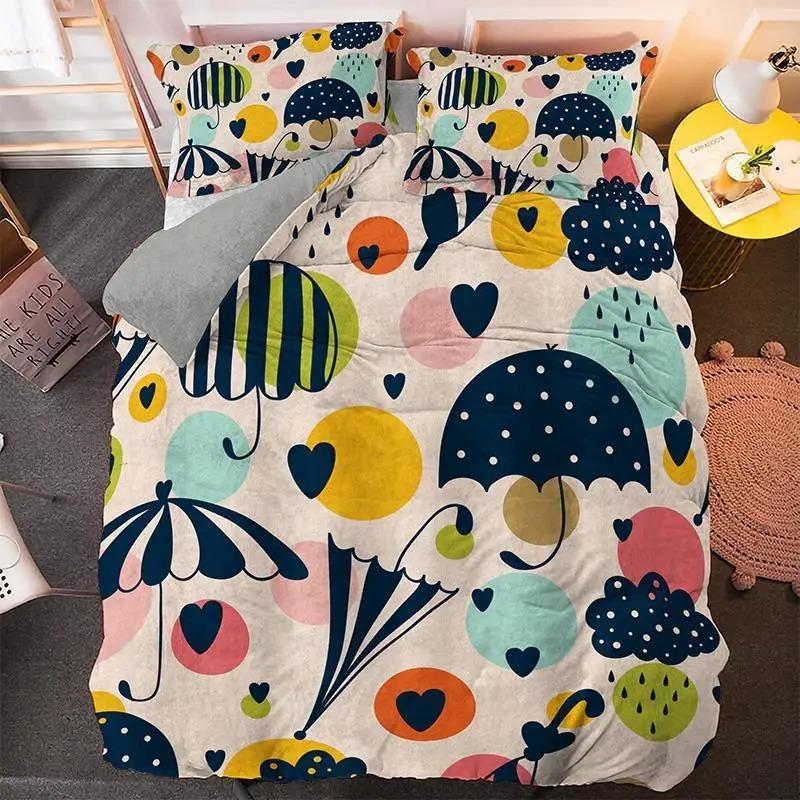 Cartoon Duvet Cover Set King Size Microfiber Cute Color Avatar Print Bedding Set For Kids Teens Soft Kawaii Style Quilt Cover