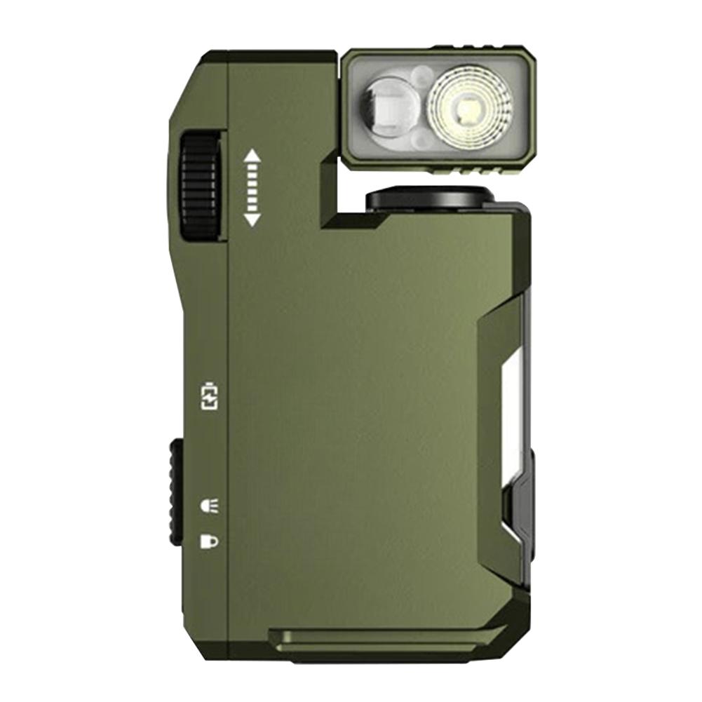 Rechargeable EDC Flashlight 400 Lumens Portable Flat Pocket Flashlight with RGB Light Mini Flashlight for Camping Emergency