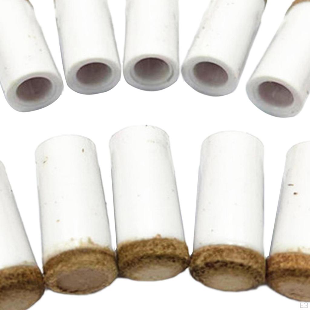 10 Pack Pool Cue Tips and Ferrules, Snooker Repair Professional Billiard Head Thick Long